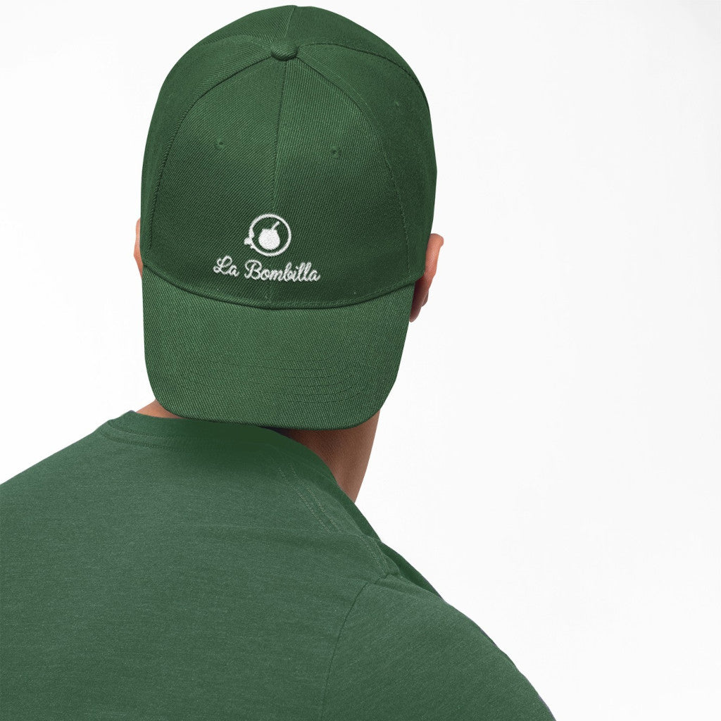Casquette brodée la bombilla verte portée à l&#39;envers